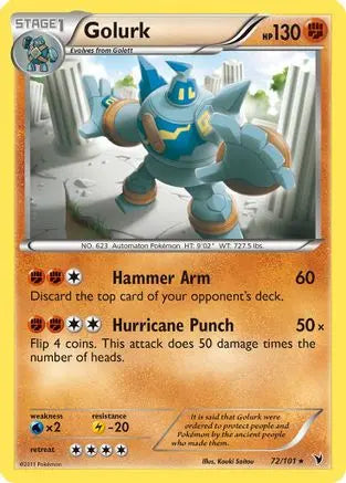 Golurk (72/101) [Black & White: Noble Victories] Pokémon