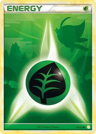 Grass Energy (115/123) [HeartGold & SoulSilver: Base Set] Pokémon