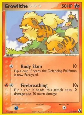 Growlithe (55/92) (Stamped) [EX: Legend Maker] Pokémon