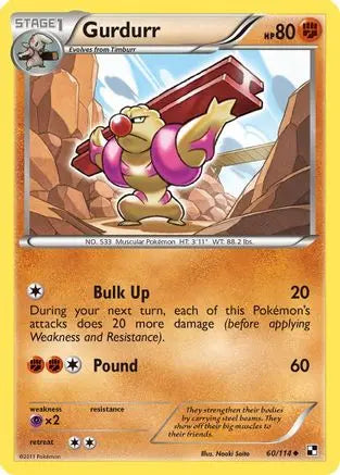 Gurdurr (60/114) [Black & White: Base Set] Pokémon