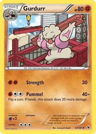 Gurdurr (63/101) [Black & White: Noble Victories] Pokémon