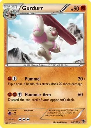 Gurdurr (66/146) [XY: Base Set] Pokémon