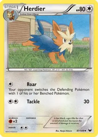 Herdier (87/108) [Black & White: Dark Explorers] Pokémon
