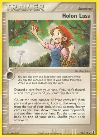 Holon Lass (92/113) (Stamped) [EX: Delta Species] Pokémon