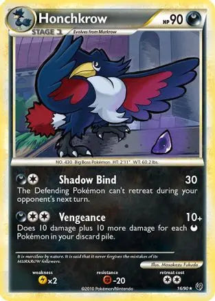 Honchkrow (16/90) [HeartGold & SoulSilver: Undaunted] Pokémon