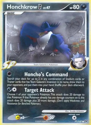 Honchkrow G (77/127) [Platinum: Base Set] Pokémon