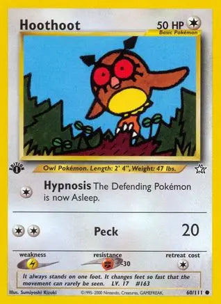 Hoothoot (60/111) [Neo Genesis 1st Edition] Pokémon