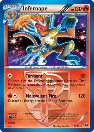 Infernape (17/135) [Black & White: Plasma Storm] Pokémon