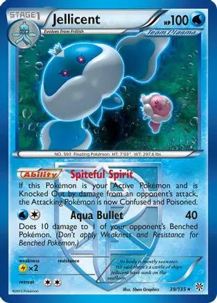 Jellicent (39/135) [Black & White: Plasma Storm] Pokémon