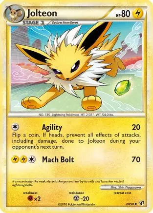 Jolteon (28/90) [HeartGold & SoulSilver: Undaunted] Pokémon