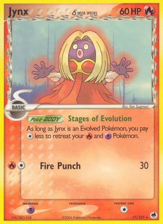 Jynx (17/101) (Delta Species) [EX: Dragon Frontiers] Pokémon