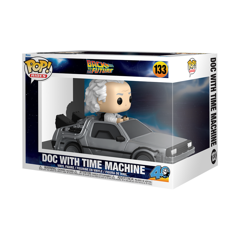 Funko Pop! Rides Deluxe Doc with Time Machine - Doe's Cards