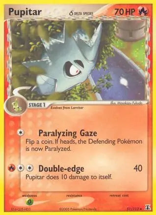 Pupitar (51/113) (Delta Species) [EX: Delta Species] Pokémon