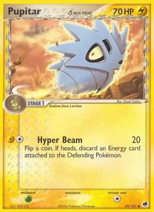 Pupitar (59/101) (Delta Species) (Stamped) [EX: Dragon Frontiers] Pokémon