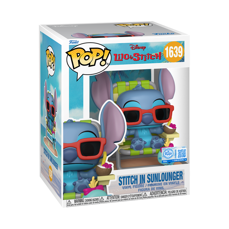 Funko Pop! Premium Stitch in Sunlounger - Doe's Cards