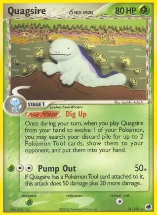 Quagsire (21/101) (Delta Species) (Stamped) [EX: Dragon Frontiers] Pokémon