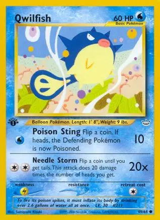 Qwilfish (49/64) [Neo Revelation 1st Edition] Pokémon