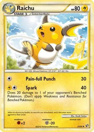 Raichu (33/90) [HeartGold & SoulSilver: Undaunted] Pokémon