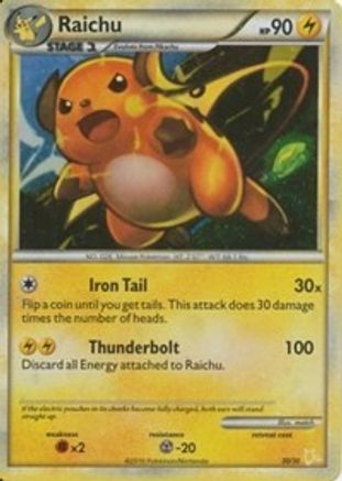 Raichu (30/30) [HeartGold & SoulSilver: Trainer Kit - Gyarados & Raichu]