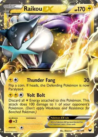 Raikou EX (38/108) [Black & White: Dark Explorers] Pokémon
