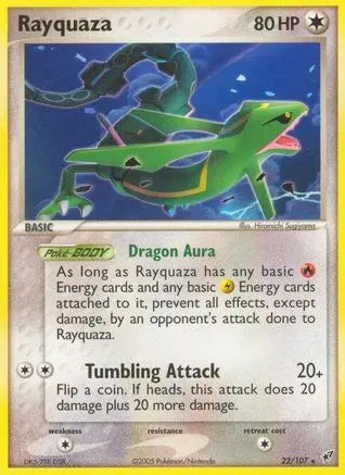 Rayquaza (22/107) (Stamped) [EX: Deoxys] Pokémon