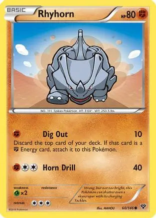 Rhyhorn (60/146) [XY: Base Set] Pokémon