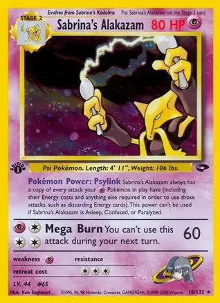 Sabrina's Alakazam (16/132) [Gym Challenge Unlimited] Pokémon