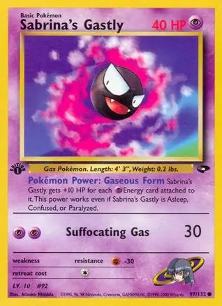 Sabrina's Gastly (97/132) [Gym Challenge 1st Edition] Pokémon
