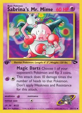Sabrina's Mr. Mime (59/132) [Gym Challenge 1st Edition] Pokémon