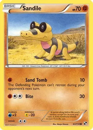 Sandile (63/114) [Black & White: Base Set] Pokémon