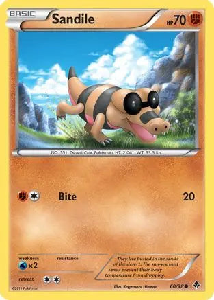 Sandile (60/98) [Black & White: Emerging Powers] Pokémon