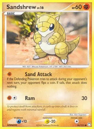Sandshrew (96/123) [Diamond & Pearl: Mysterious Treasures] Pokémon