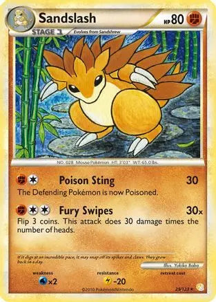 Sandslash (29/123) [HeartGold & SoulSilver: Base Set] Pokémon