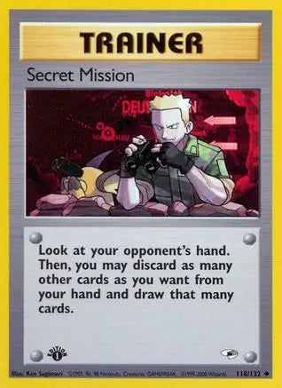 Secret Mission (118/132) [Gym Heroes 1st Edition] Pokémon