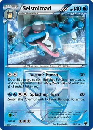 Seismitoad (26/116) [Black & White: Plasma Freeze] Pokémon
