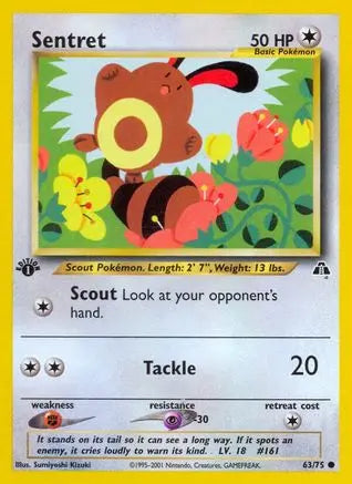 Sentret (63/75) [Neo Discovery 1st Edition] Pokémon