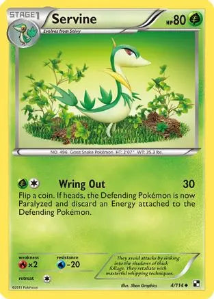 Servine (4/114) [Black & White: Base Set] Pokémon