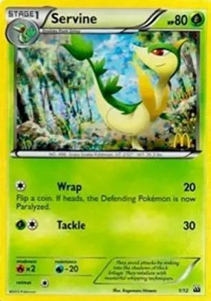 Servine (1/12) [McDonald's Promos: 2012 Collection] Pokémon