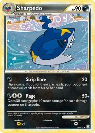 Sharpedo (30/102) [HeartGold & SoulSilver: Triumphant] Pokémon