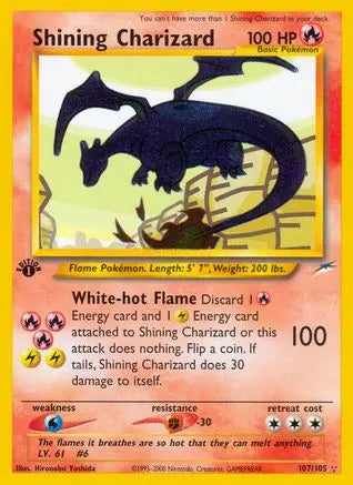 Shining Charizard (107/105) [Neo Destiny Unlimited] Pokémon