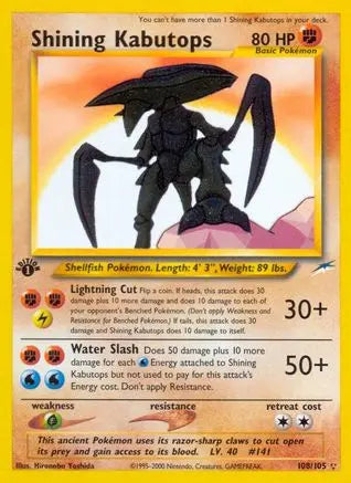 Shining Kabutops (108/105) [Neo Destiny Unlimited] Pokémon