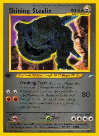 Shining Steelix (112/105) [Neo Destiny Unlimited] Pokémon