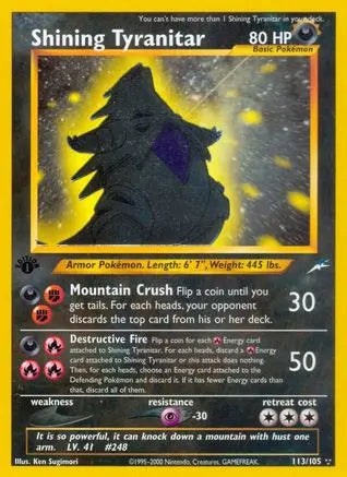 Shining Tyranitar (113/105) [Neo Destiny Unlimited] Pokémon