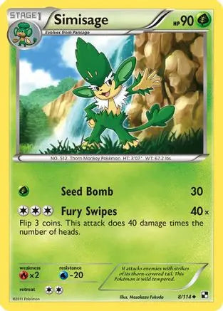 Simisage (8/114) [Black & White: Base Set] Pokémon