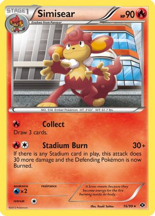 Simisear (16/99) [Black & White: Next Destinies] Pokémon