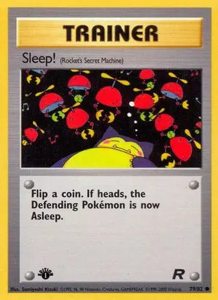 Sleep! (79/82) [Team Rocket 1st Edition] Pokémon