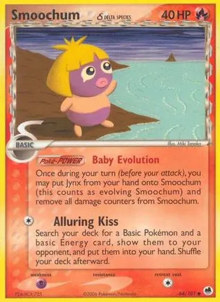 Smoochum (64/101) (Delta Species) (Stamped) [EX: Dragon Frontiers] Pokémon