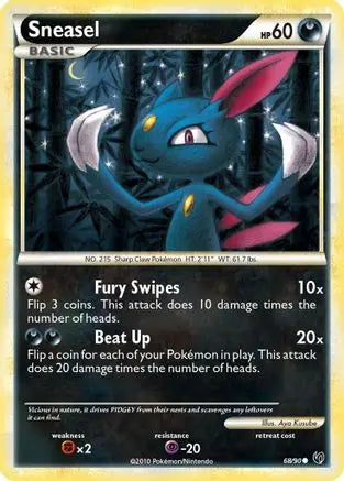 Sneasel (68/90) [HeartGold & SoulSilver: Undaunted] Pokémon