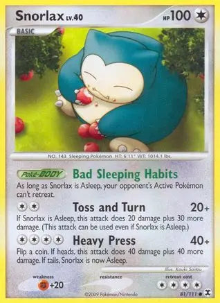 Snorlax (81/111) [Platinum: Rising Rivals] Pokémon