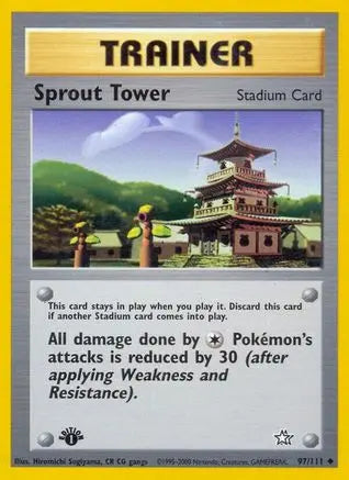 Sprout Tower (97/111) [Neo Genesis 1st Edition] Pokémon